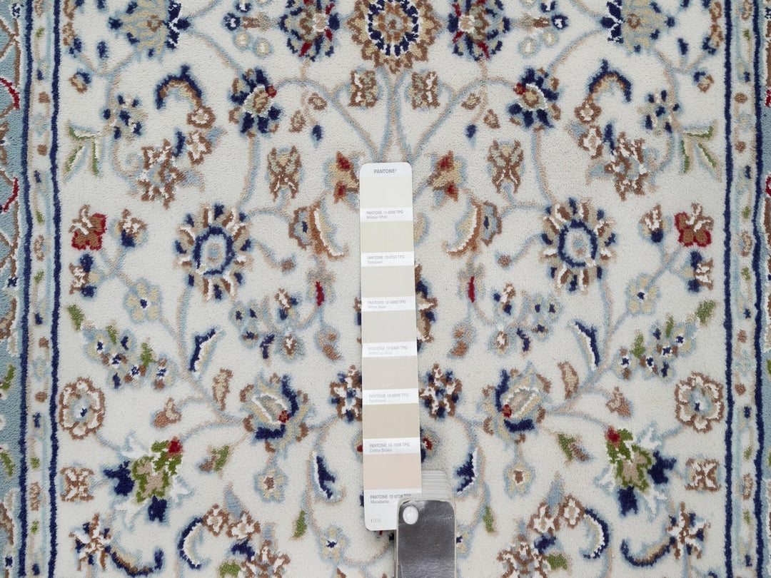 2'10" x 12'3" New Hand Knotted Ivory Wool & Silk Runner Oriental Rug - MOA10292107