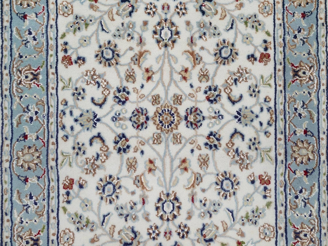 2'10" x 12'3" New Hand Knotted Ivory Wool & Silk Runner Oriental Rug - MOA10292107