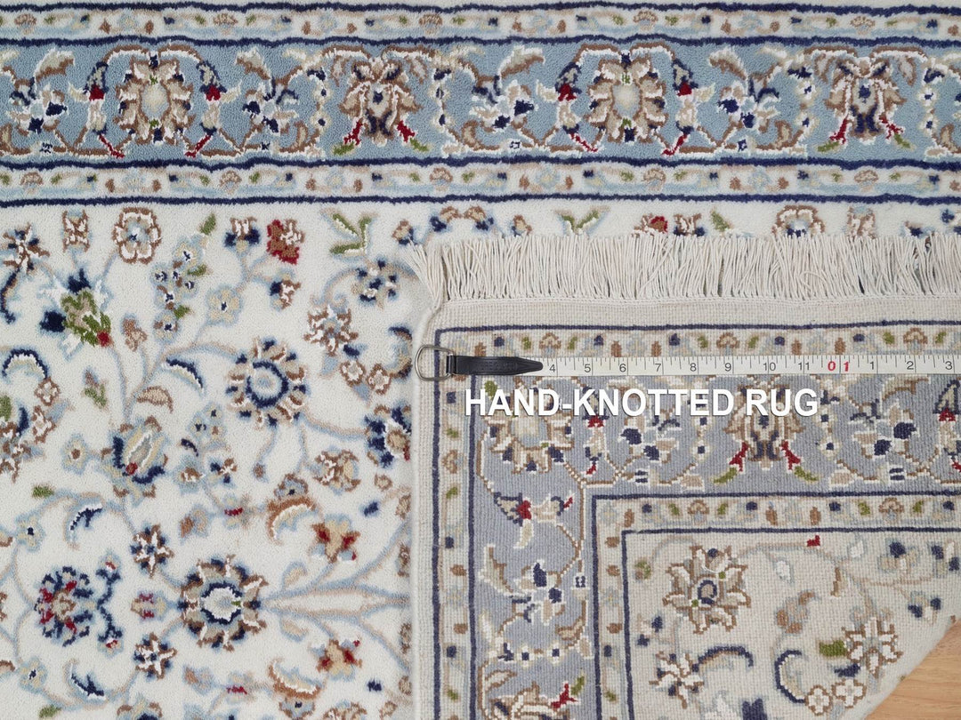 2'10" x 12'3" New Hand Knotted Ivory Wool & Silk Runner Oriental Rug - MOA10292107