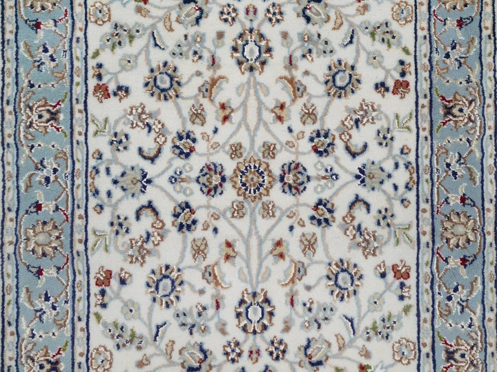 2'9" x 12'3" New Hand Knotted Ivory Wool & Silk Runner Oriental Rug - MOA10292108