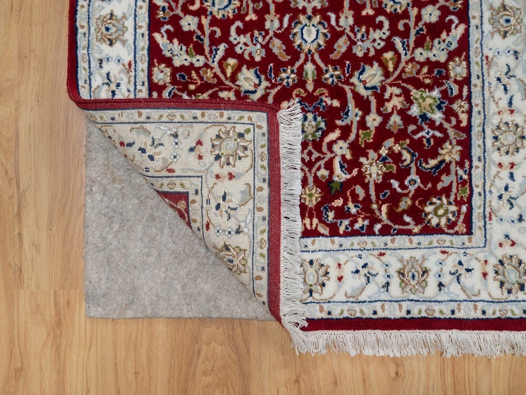 2'7" x 8'3" New Hand Knotted Red Wool & Silk Runner Oriental Rug - MOA10292119