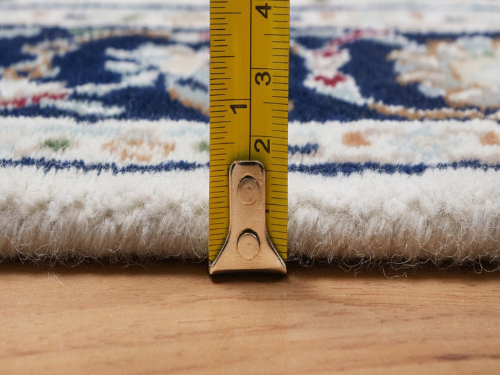 2'7" x 6'1" New Hand Knotted Ivory Wool & Silk Runner Oriental Rug - MOA10292120