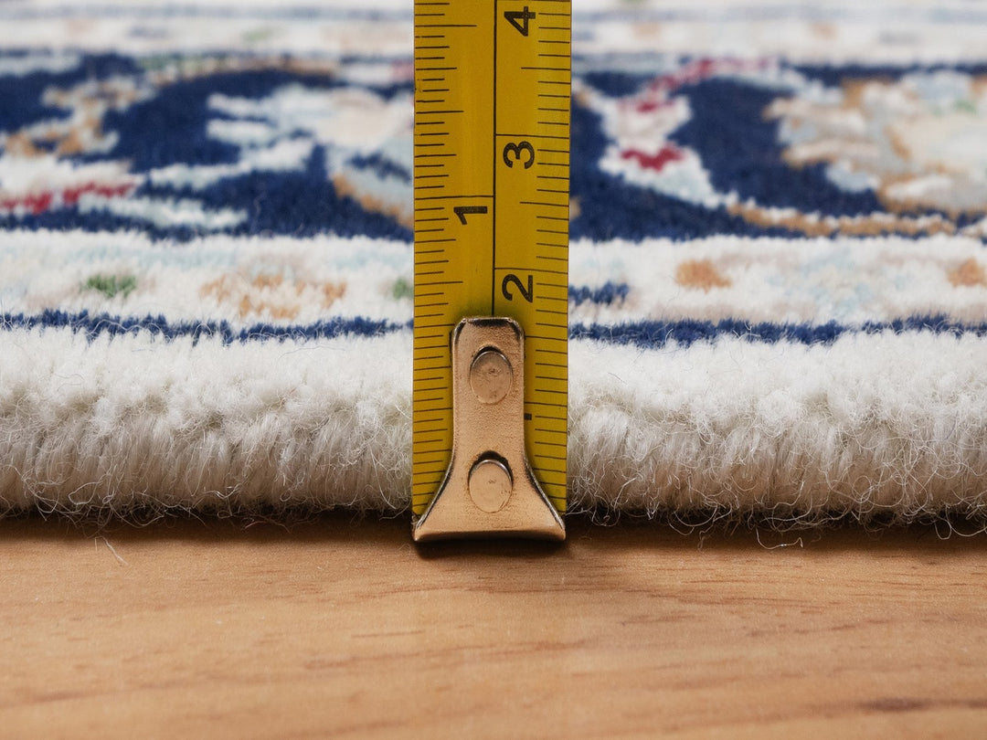 2'7" x 6'1" New Hand Knotted Ivory Wool & Silk Runner Oriental Rug - MOA10292121