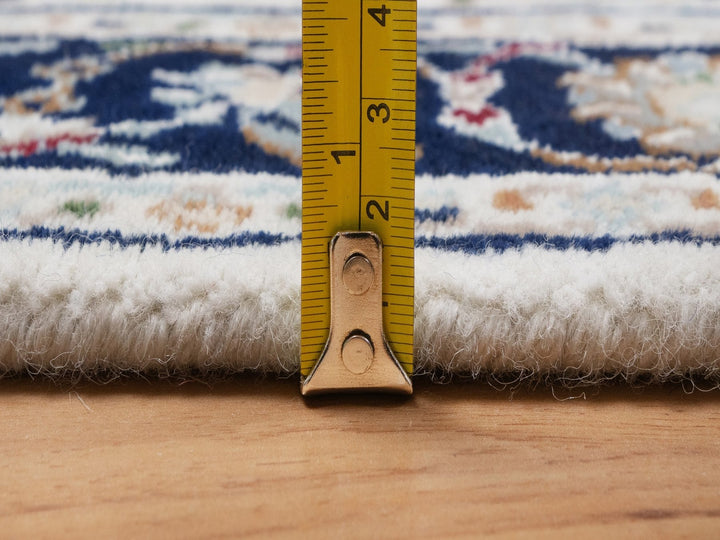 2'7" x 6'1" New Hand Knotted Ivory Wool & Silk Runner Oriental Rug - MOA10292121