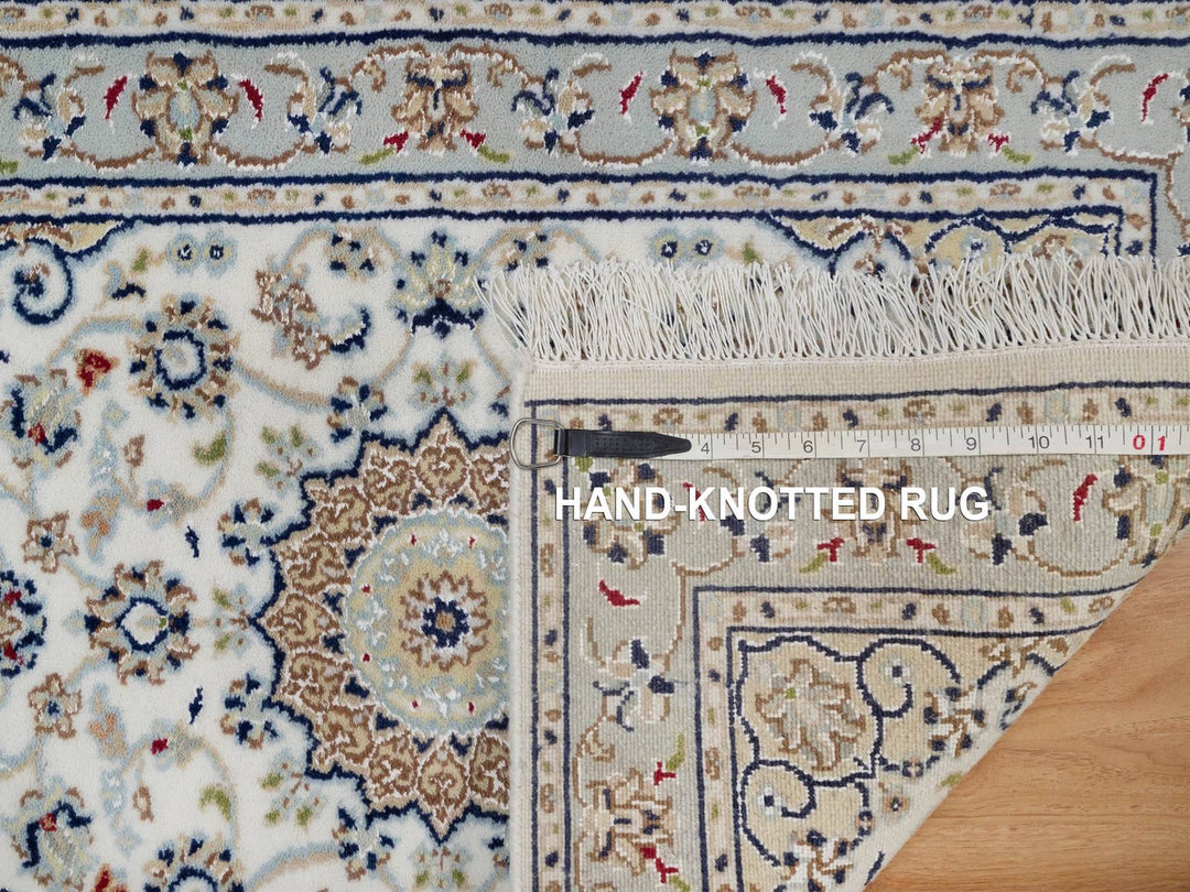 2'1" x 3'2" New Hand Knotted Ivory Wool & Silk Rectangle Oriental Rug - MOA10292123