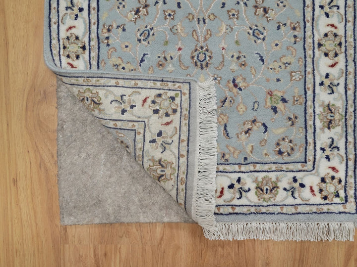 2'0" x 3'3" New Hand Knotted Blue Wool & Silk Rectangle Oriental Rug - MOA10292125