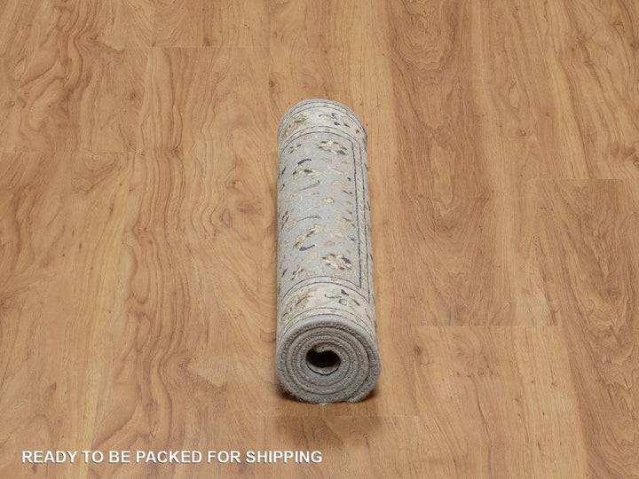 2'0" x 3'3" New Hand Knotted Blue Wool & Silk Rectangle Oriental Rug - MOA10292125