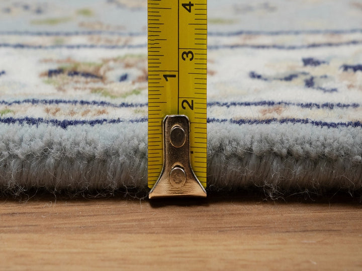 2'0" x 3'3" New Hand Knotted Blue Wool & Silk Rectangle Oriental Rug - MOA10292125