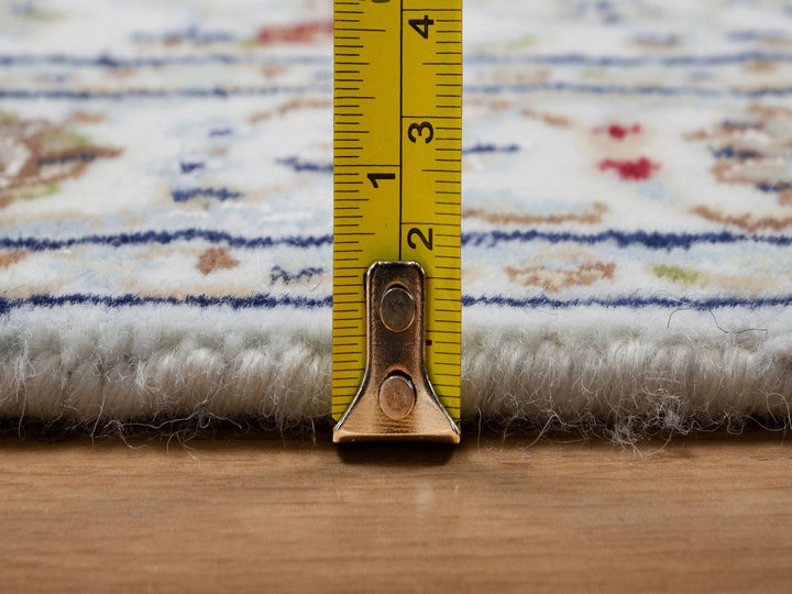 2'6" x 21'5" New Hand Knotted Ivory Wool & Silk Runner Oriental Rug - MOA10292129