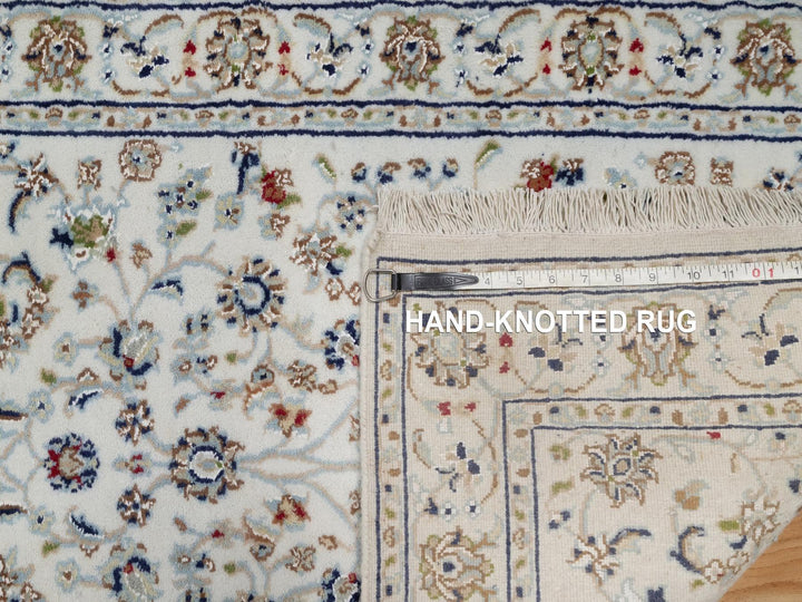 2'6" x 21'5" New Hand Knotted Ivory Wool & Silk Runner Oriental Rug - MOA10292129