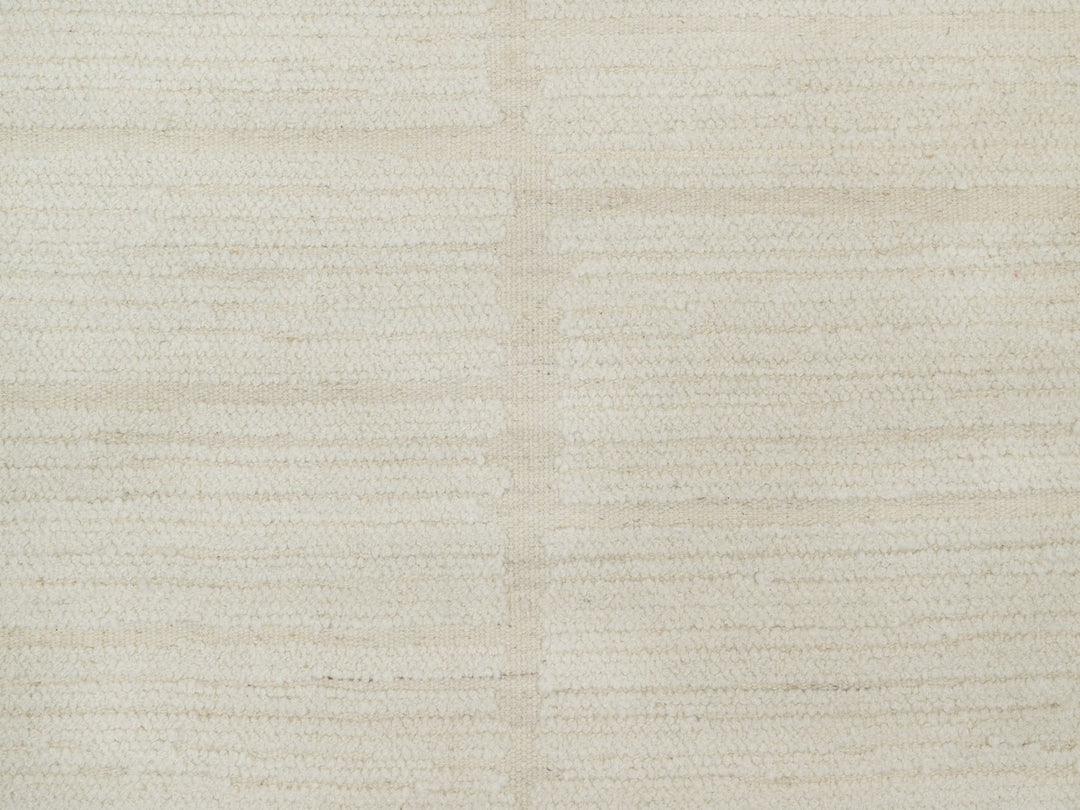 9'1" x 12'3" New Hand Knotted Ivory Wool Rectangle Oriental Rug - MOA10292149