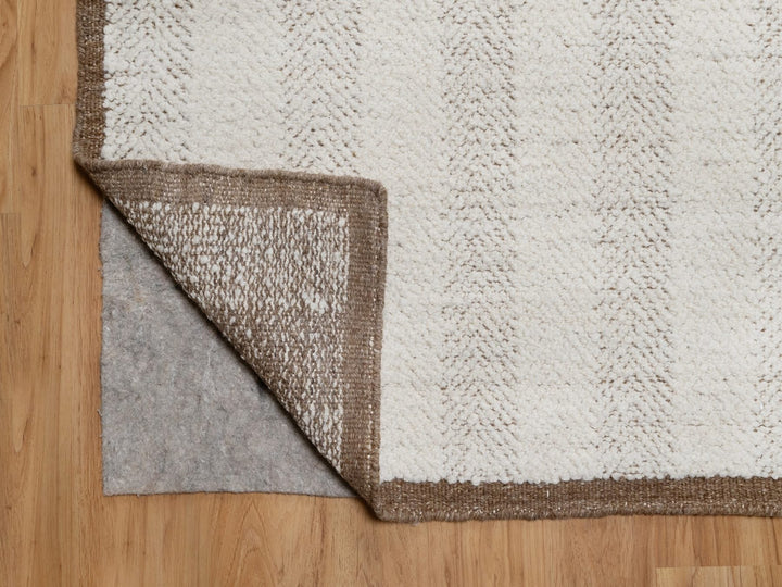 10'0" x 14'0" New Hand Knotted Ivory Wool Rectangle Oriental Rug - MOA10292151