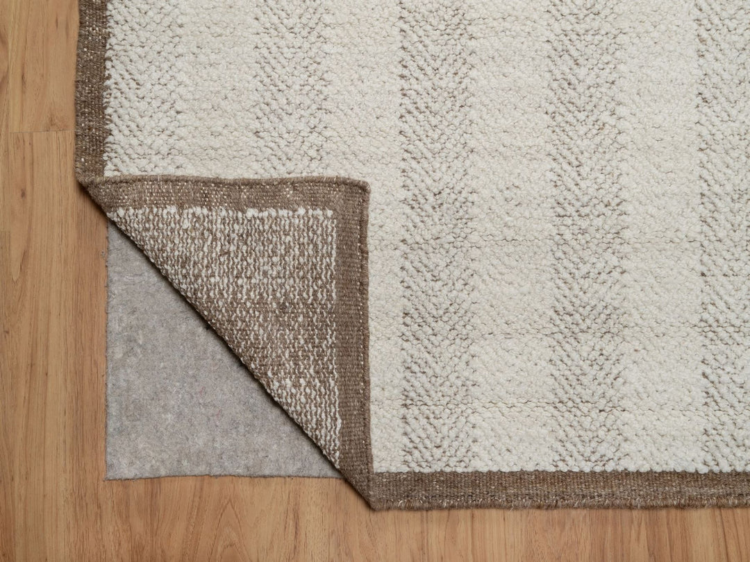 9'1" x 12'0" New Hand Knotted Ivory Wool Rectangle Oriental Rug - MOA10292152