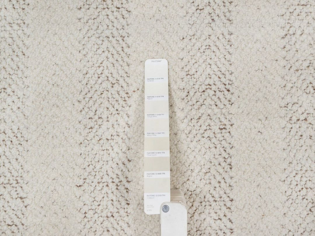 9'1" x 12'0" New Hand Knotted Ivory Wool Rectangle Oriental Rug - MOA10292152