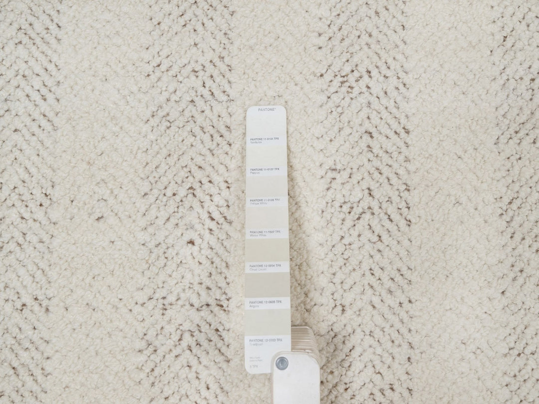 8'1" x 10'0" New Hand Knotted Ivory Wool Rectangle Oriental Rug - MOA10292153