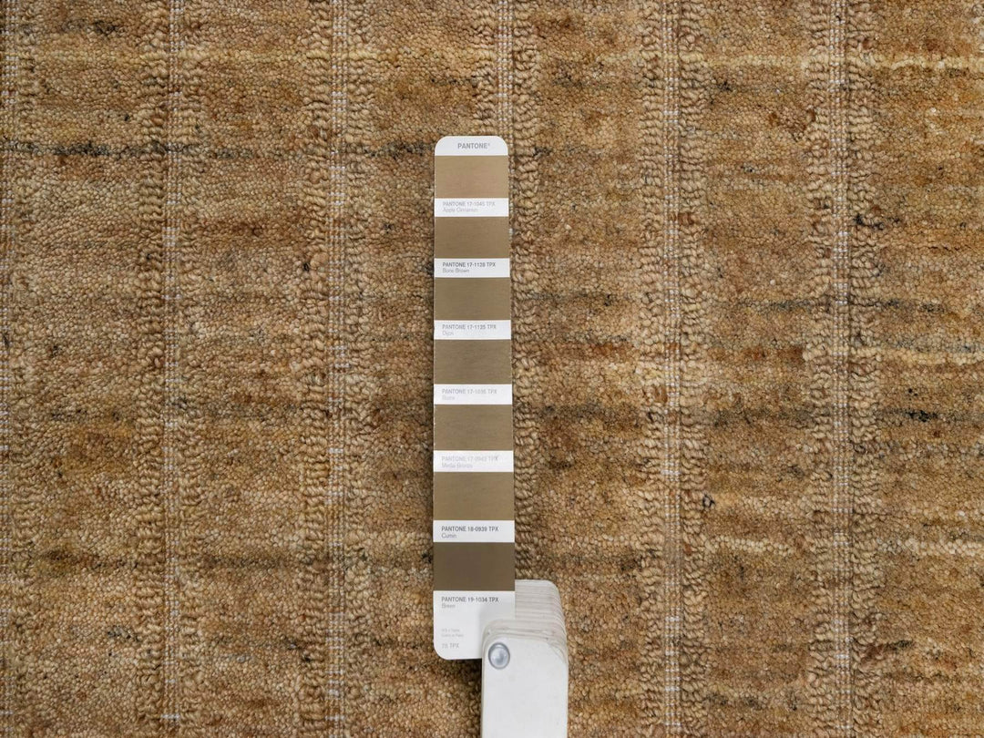 2'5" x 10'0" New Hand Loomed Brown Wool Runner Oriental Rug - MOA10292154