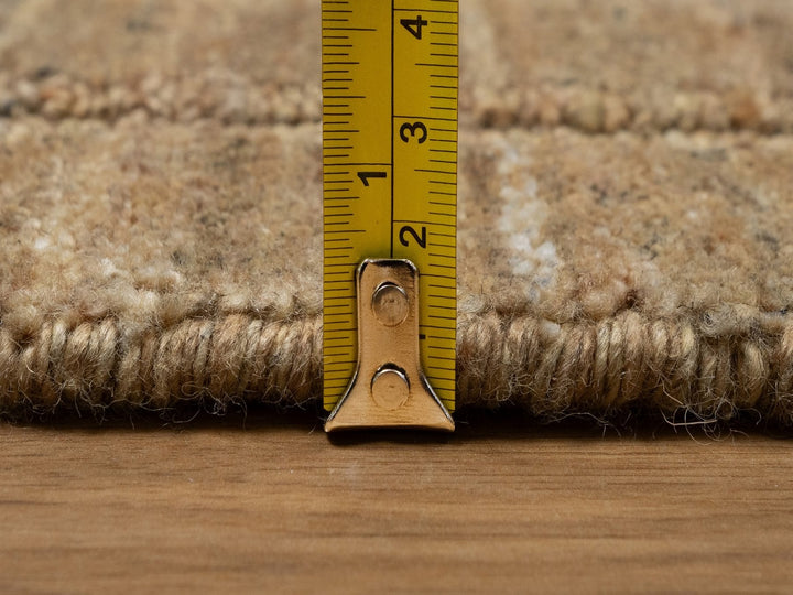 2'5" x 10'0" New Hand Loomed Brown Wool Runner Oriental Rug - MOA10292154