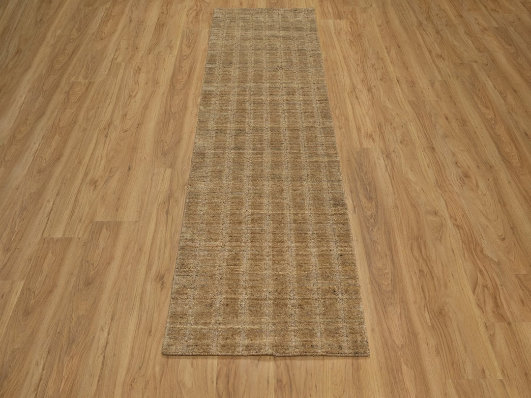2'5" x 8'0" New Hand Loomed Brown Wool Runner Oriental Rug - MOA10292156