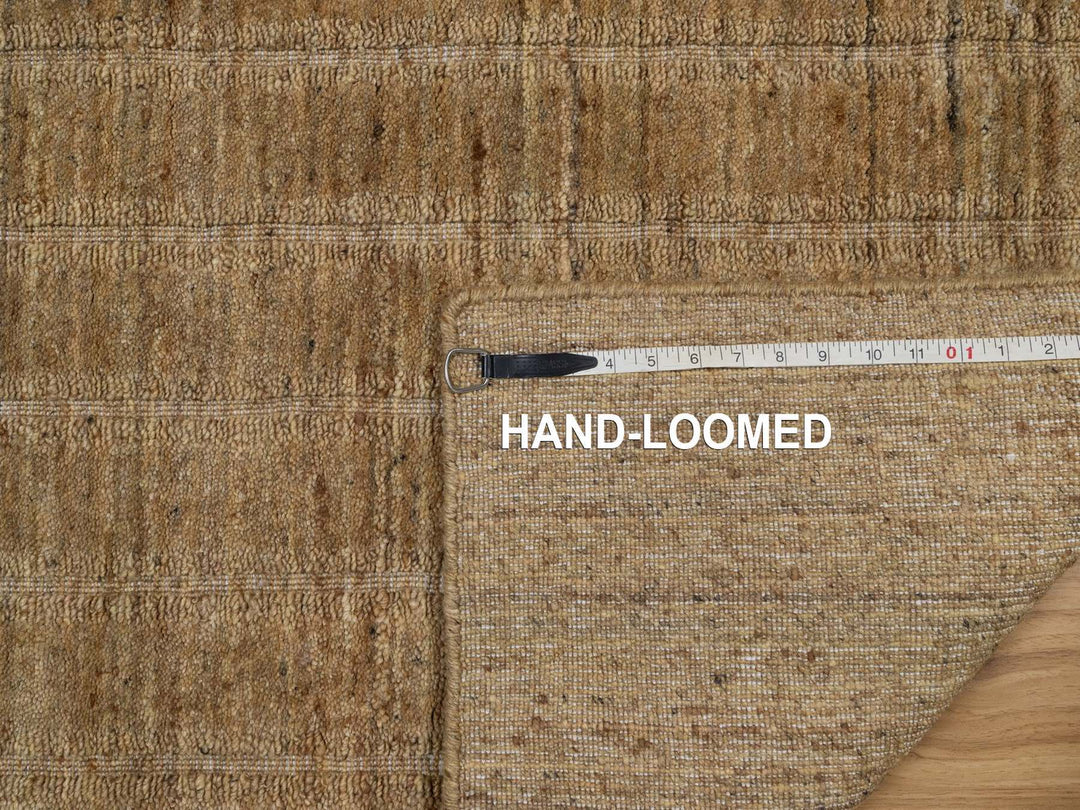 2'7" x 10'0" New Hand Loomed Brown Wool Runner Oriental Rug - MOA10292157