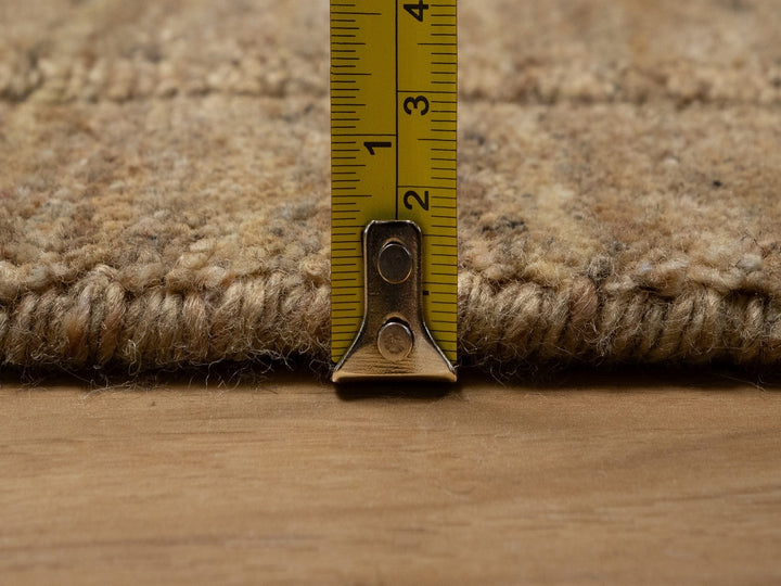 2'6" x 12'0" New Hand Loomed Brown Wool Runner Oriental Rug - MOA10292158