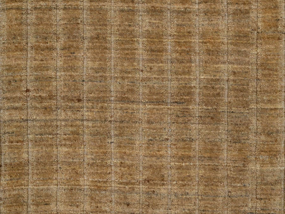 5'0" x 5'0" New Hand Loomed Brown Wool Round Oriental Rug - MOA10292160
