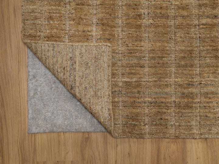 2'8" x 12'0" New Hand Loomed Brown Wool Runner Oriental Rug - MOA10292161