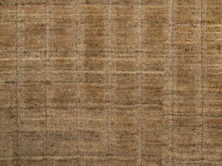 2'8" x 12'0" New Hand Loomed Brown Wool Runner Oriental Rug - MOA10292161