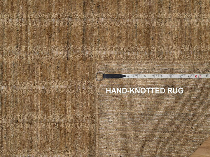 2'8" x 12'0" New Hand Loomed Brown Wool Runner Oriental Rug - MOA10292161