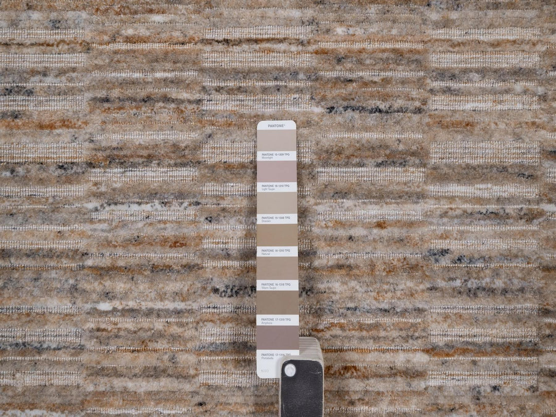 6'0" x 6'0" New Hand Loomed Brown Wool Round Oriental Rug - MOA10292162