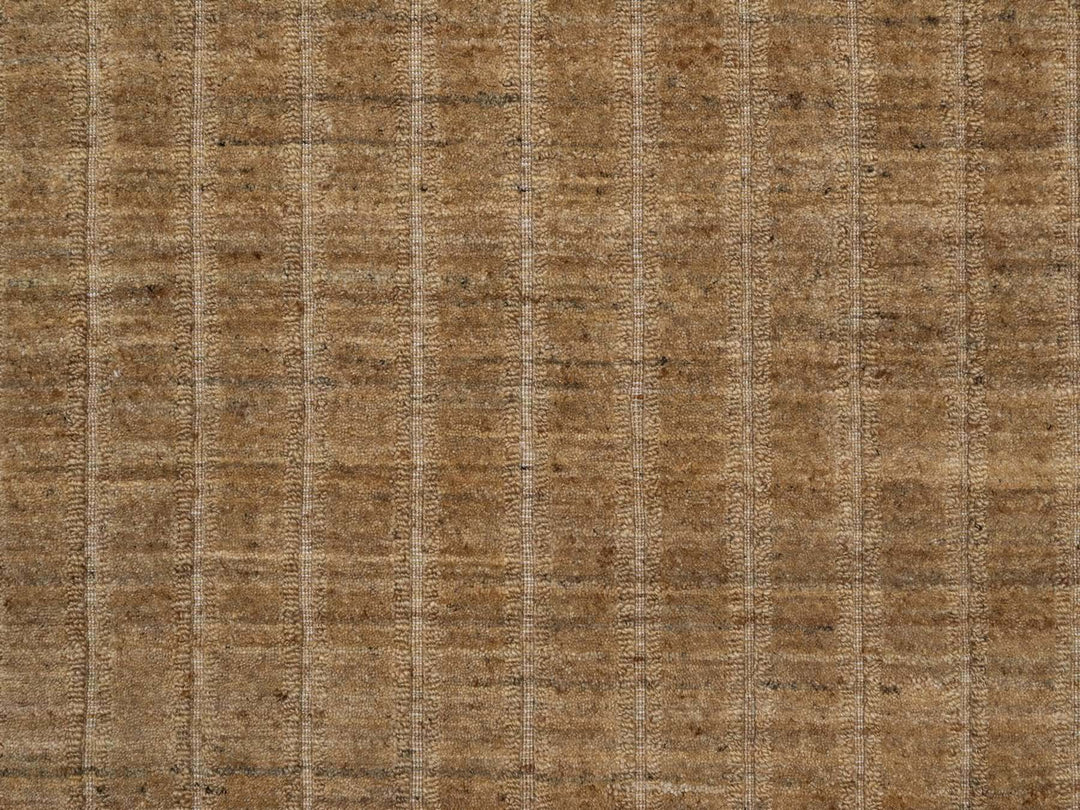 8'0" x 8'0" New Hand Loomed Brown Wool Round Oriental Rug - MOA10292166