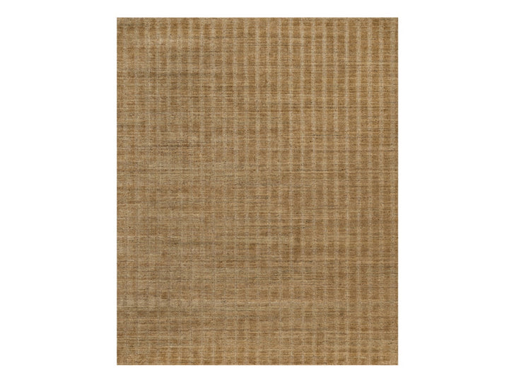 8'1" x 10'0" New Hand Loomed Brown Wool Rectangle Oriental Rug - MOA10292168