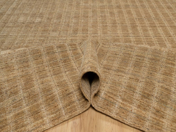 8'1" x 10'0" New Hand Loomed Brown Wool Rectangle Oriental Rug - MOA10292168