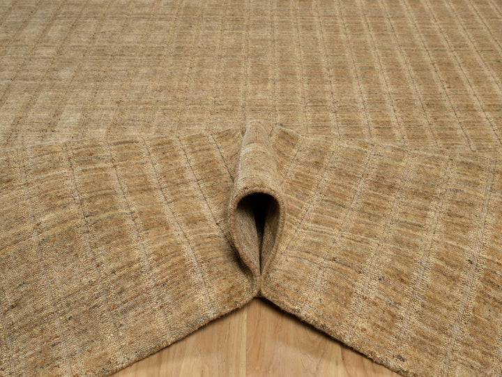 9'0" x 12'1" New Hand Loomed Brown Wool Rectangle Oriental Rug - MOA10292169