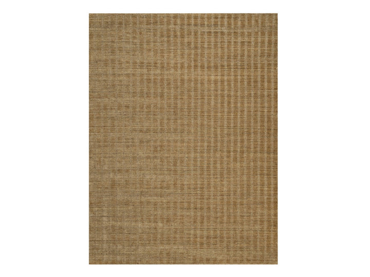 9'1" x 12'0" New Hand Loomed Brown Wool Rectangle Oriental Rug - MOA10292170