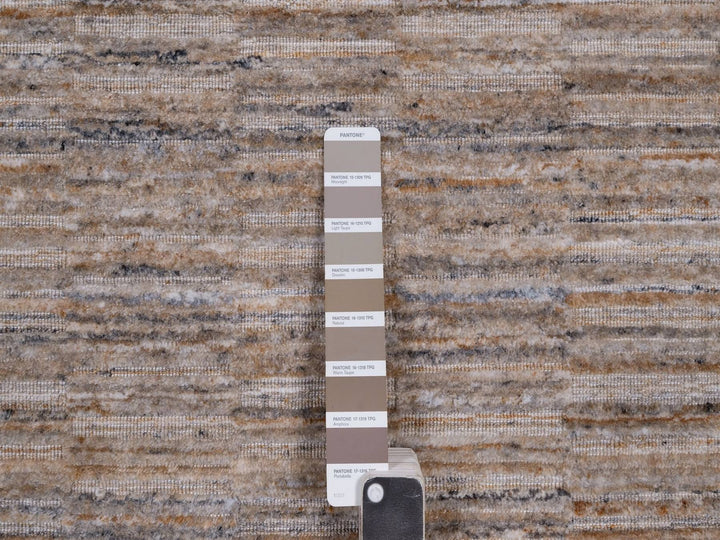 2'6" x 10'0" New Hand Loomed Brown Wool Runner Oriental Rug - MOA10292171