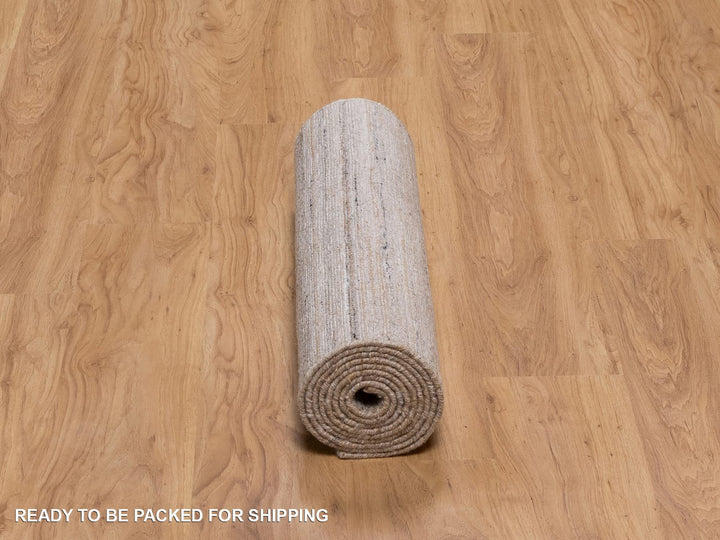 2'6" x 10'0" New Hand Loomed Brown Wool Runner Oriental Rug - MOA10292171