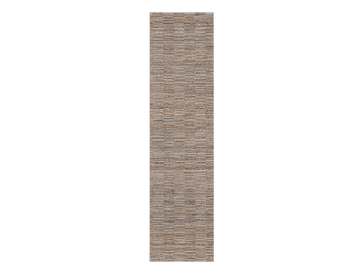 2'6" x 10'1" New Hand Loomed Brown Polyester Runner Oriental Rug - MOA10292172