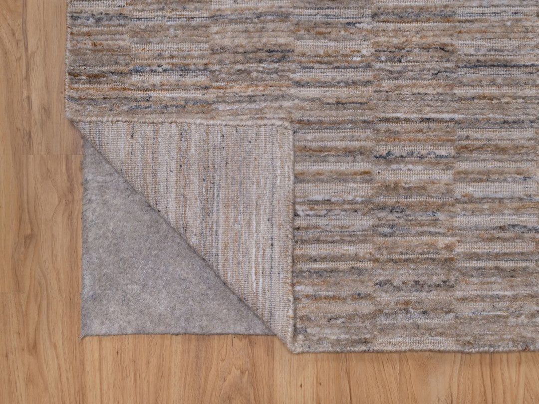 2'6" x 10'1" New Hand Loomed Brown Wool Runner Oriental Rug - MOA10292172