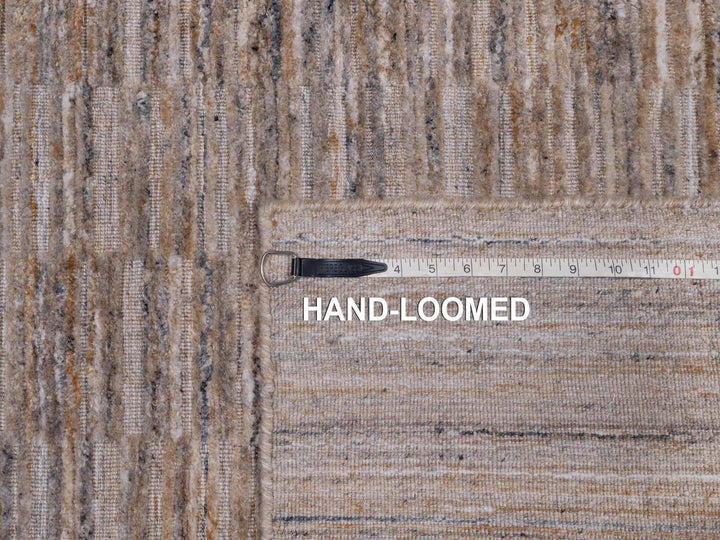 2'6" x 10'1" New Hand Loomed Brown Wool Runner Oriental Rug - MOA10292172