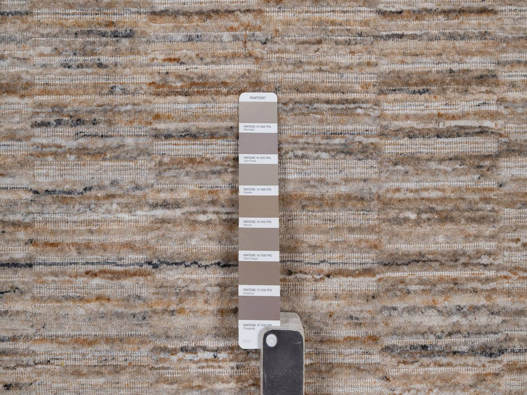 2'7" x 8'0" New Hand Loomed Brown Wool Runner Oriental Rug - MOA10292173