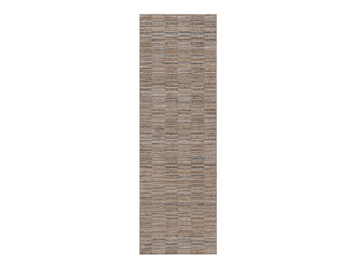 2'7" x 8'1" New Hand Loomed Brown Polyester Runner Oriental Rug - MOA10292174