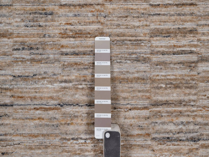 2'7" x 8'1" New Hand Loomed Brown Wool Runner Oriental Rug - MOA10292174