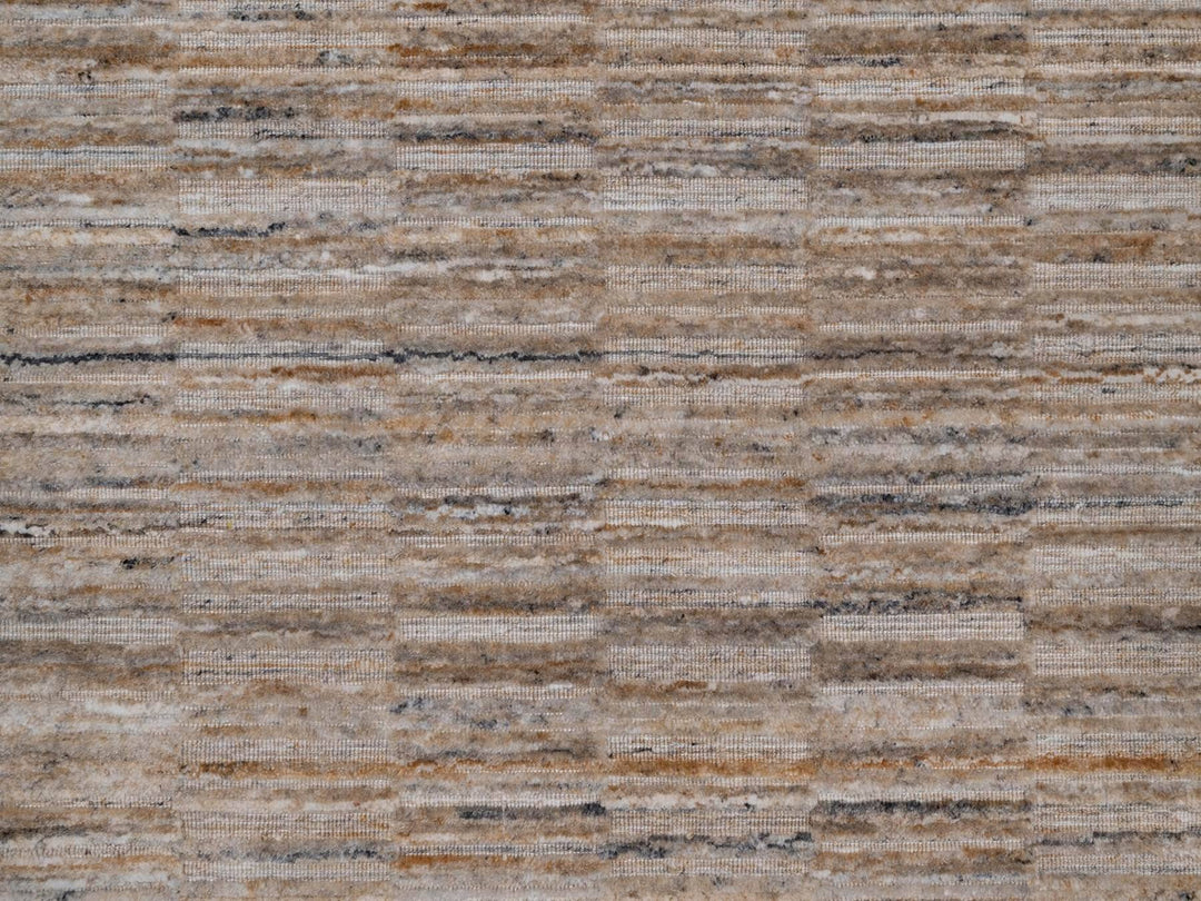 2'7" x 8'1" New Hand Loomed Brown Wool Runner Oriental Rug - MOA10292174