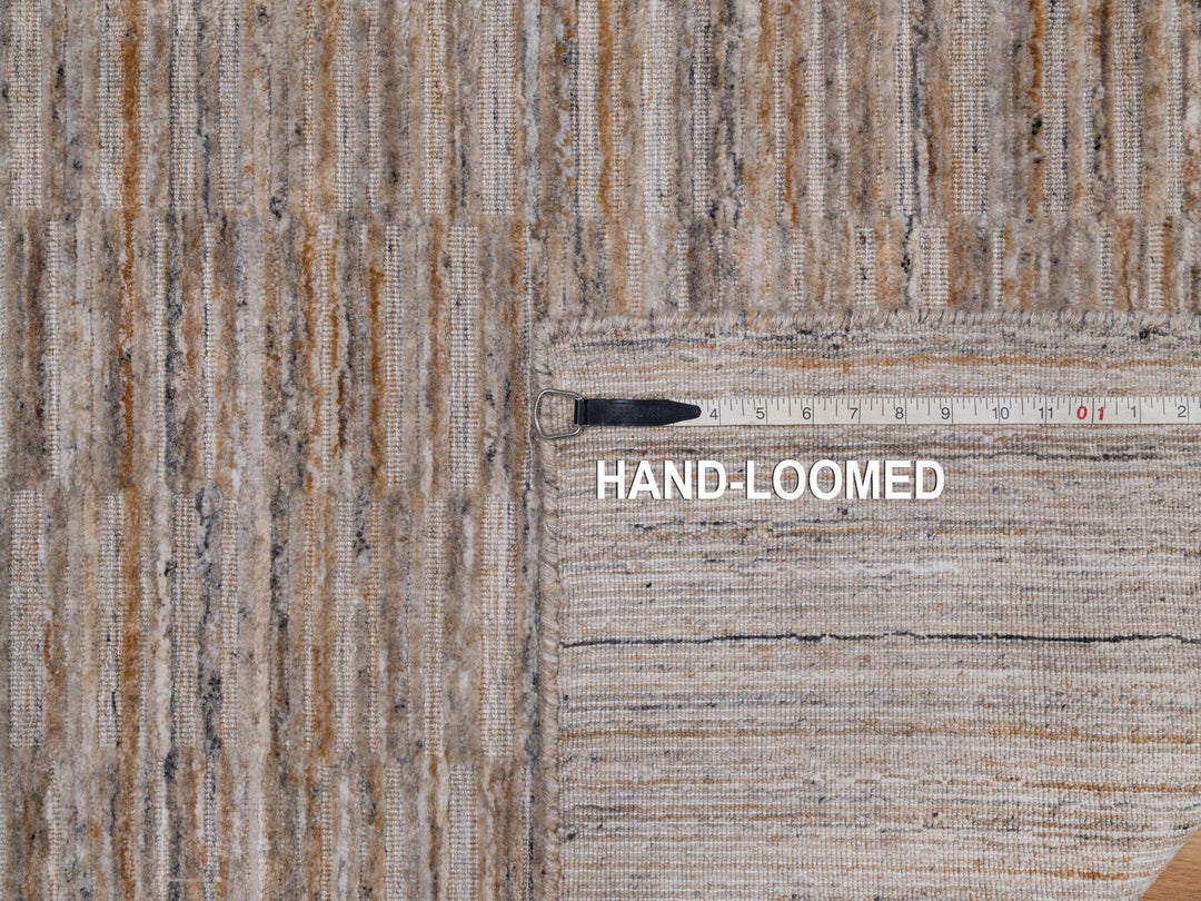 2'7" x 8'1" New Hand Loomed Brown Wool Runner Oriental Rug - MOA10292174