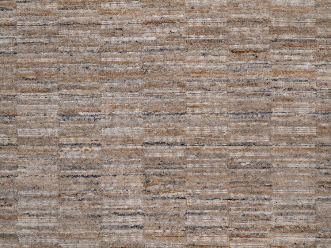 5'0" x 5'0" New Hand Loomed Brown Polyester Round Oriental Rug - MOA10292175