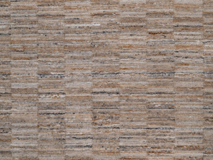 5'0" x 5'0" New Hand Loomed Brown Polyester Round Oriental Rug - MOA10292175