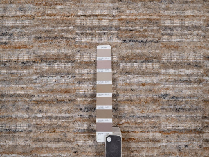 6'1" x 6'1" New Hand Loomed Brown Wool Round Oriental Rug - MOA10292177