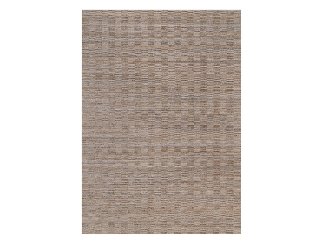 10'0" x 14'1" New Hand Loomed Brown Polyester Rectangle Oriental Rug - MOA10292178