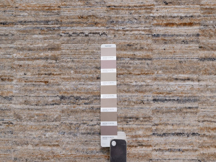 2'6" x 12'0" New Hand Loomed Brown Wool Runner Oriental Rug - MOA10292180