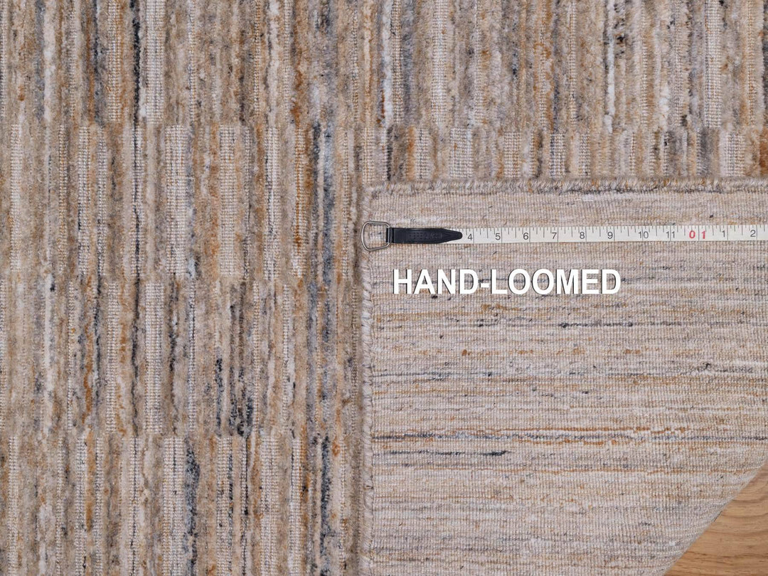 2'6" x 12'0" New Hand Loomed Brown Polyester Runner Oriental Rug - MOA10292180